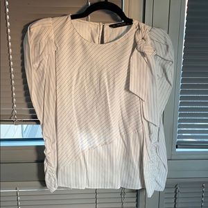 White Pinstripe Zara Top S